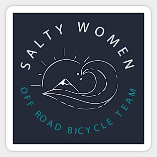 Salty Women White on Navy Sticker